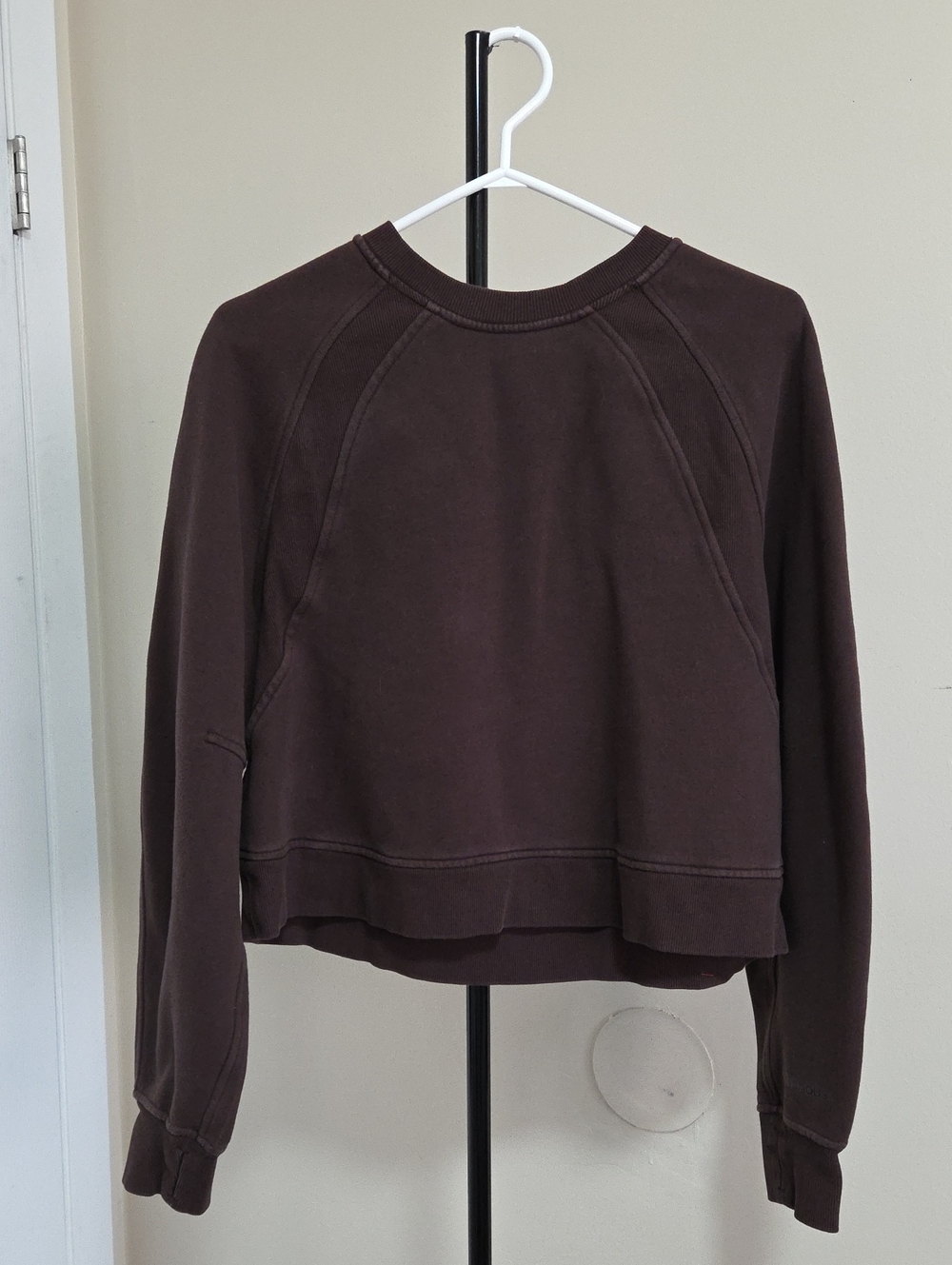 lululemon athletica Brown Cropped Crewneck Sweatshirt